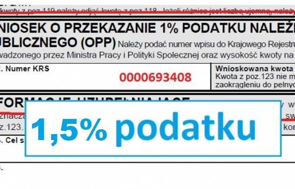 Prosimy o 1,5% podatku dla naszego Klubu - celem jak zawsze zakup sprzętu